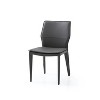 HomeStock 34 in.  White Faux Leather Dining Chair Set of 2 for a Elegant Addition to elevated dining style - 3 of 3
