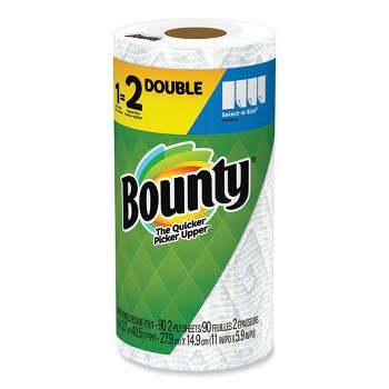 Bounty Select-a-Size Kitchen Roll Paper Towels, 2-Ply, 5.9 x 11, White, 90 Sheets/Double Roll, 24 Rolls/Carton