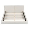 Queen Bed Frame With Headboard, Upholstered Platform Bed With Velvet Fabric, Grounded Bed With Solid Frame, Beds Modern-Cuddlewood - 3 of 4