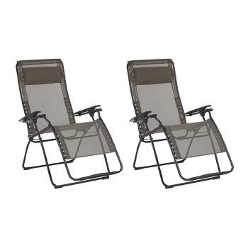 Lafuma Futura Batyline XL Series Outdoor Relaxation Chair, Graphite (2 Pack)