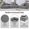 1/2/3/4pcs Oversized Modular Sectional Sofa, Boucle Convertible Floor Sofa Couch Set 4B -ModernLuxe - 4 of 4