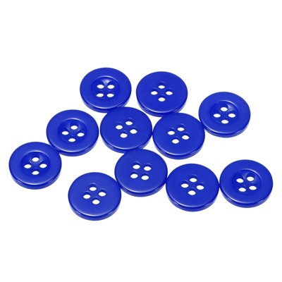 Unique Bargains Resin Snap Fastener Round Flat 4-Hole Sewing Buttons 10 Pcs