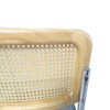 Okak Leather Dining Chairs with Rattan Back Set of 2, High-Density Sponge, Electroplated Legs & Anti-Tip Design for Dining/Living Room Bedroom - 4 of 4