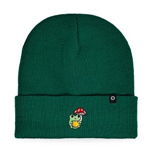 Dalix Mushroom Frog Embroidered Beanie Hat Cotton Cute Winter Fall Cap Womens - 1 of 4
