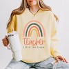 Simply Sage Market Teacher Livin' The Dream Rainbow Lightweight Garment Dyed Sweatshirt - 2 of 4