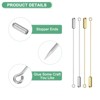 Unique Bargains DIY Clothing Accessories Suit Copper Long Needle Brooch Stick Pins Stopper Ends Flat Head - 2 of 4
