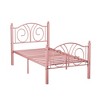 VECELO Heavy Duty Metal Bed Frame Queen/Full/Twin Bed, Industrial Platform Bed with Headboard & Footboard Black/White - 2 of 4