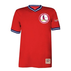 MLB St. Louis Cardinals Men's TC Poly V-Neck Mesh Jersey : Target