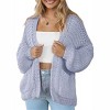 Clearlove Women's Cardigan Soft Pocketed Long Sleeves Casual Knitted Open Front Cardigans Lightweight Sweaters - 2 of 4