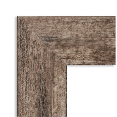 Owl Brown Distressed Wood Rectangular Wall Mirror for Nursery