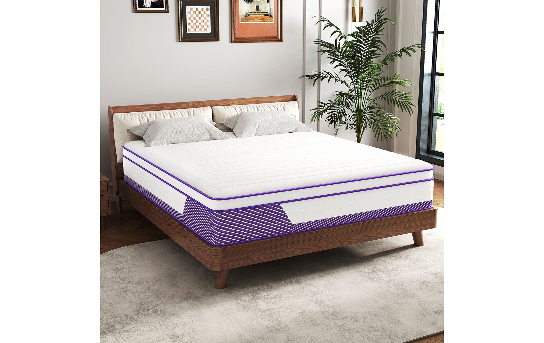 CHEVNI 12-14 Inch Mattress in a box Hybrid Spring Memory Foam Medium Firm