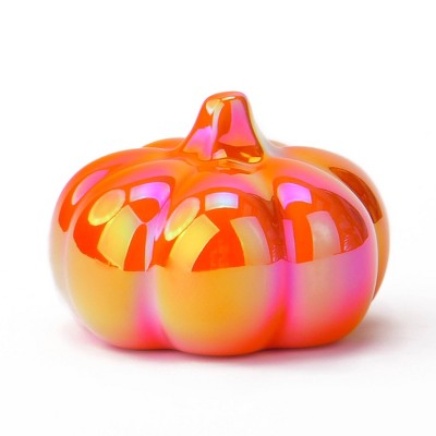 Short Ceramic Iridescent Pumpkins Orange - Bullseye's Playground™