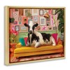 Stupell Industries Cow in Whimsical Maximalist House Black Framed Floater Canvas Wall Art - 3 of 4