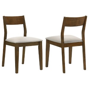 Coaster,Almonte Dining Chair Upholstered Seat Dark Brown (Set of 2) - 1 of 4