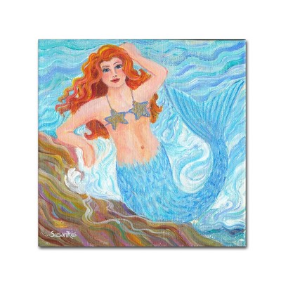 14" x 14" Mermaid by Susan Rios - Trademark Fine Art