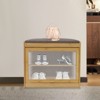 YIYIBYUS Entryway Shoe Rack Bench with Cushion, Shoe Rack with Storage Space, 19.7in - 2 of 4