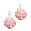 Adornia Pink Shell and Shell Pearl 2-Drop Earrings - 4 of 4