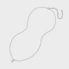 Sterling Silver Small Polished Initial Pendant Necklace - A New Day™ Silver - 3 of 4
