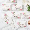 Sparkle and Bash 100pcs Floral Pillow Boxes, 5" x 3.5" Rose Gold Thank You Treat Box for Wedding Party Favors, Candy, Small Gifts - 2 of 4