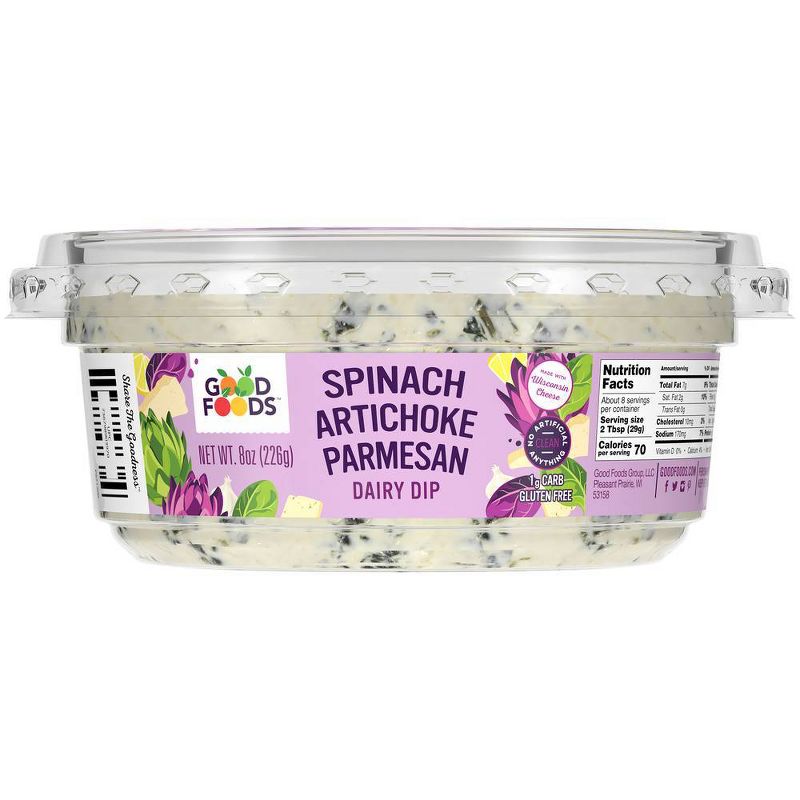 Good Foods Spinach Artichoke Parmesan Dairy Dip - 8oz, 3 of 11