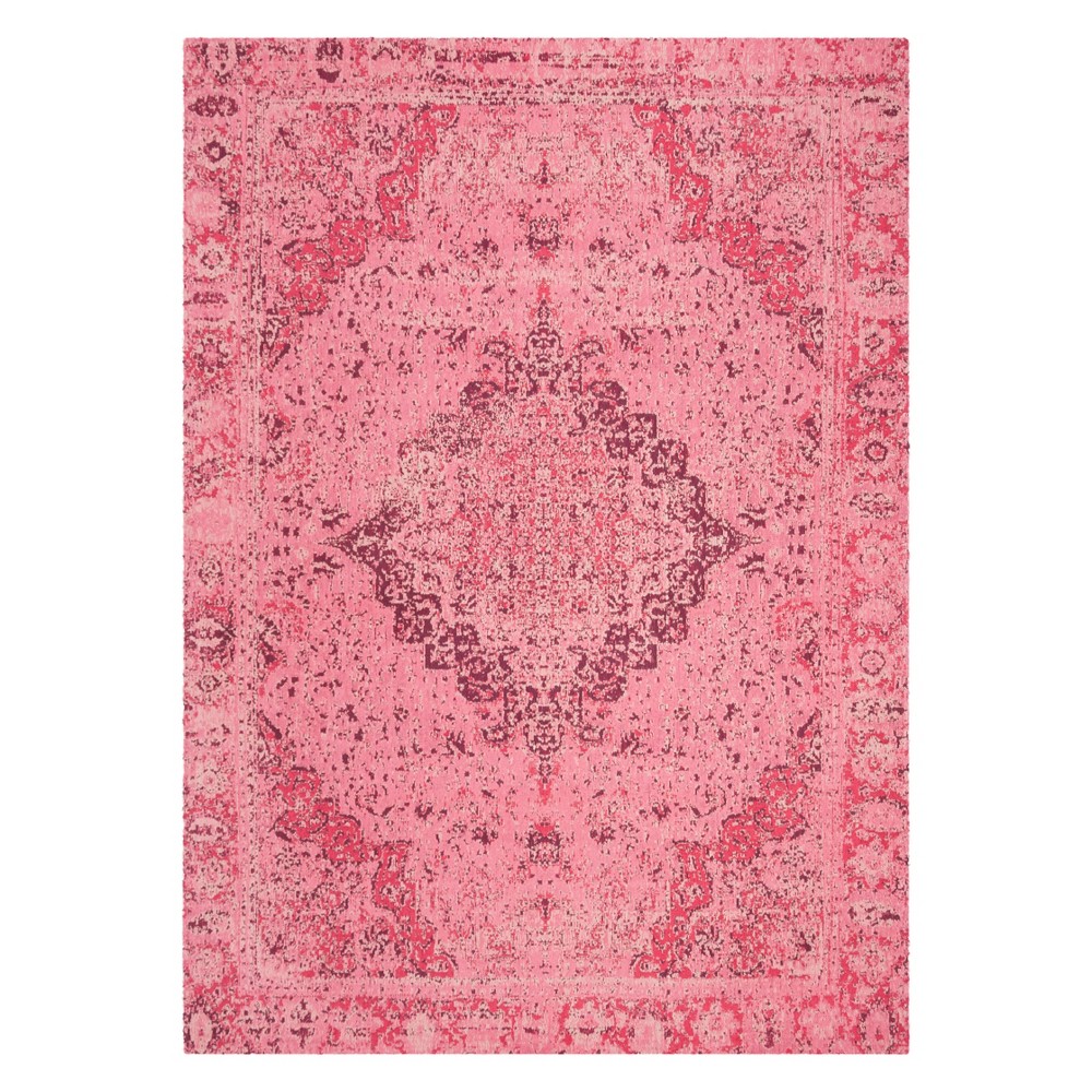 6'x9' Medallion Loomed Area Rug Fuchsia - Safavieh