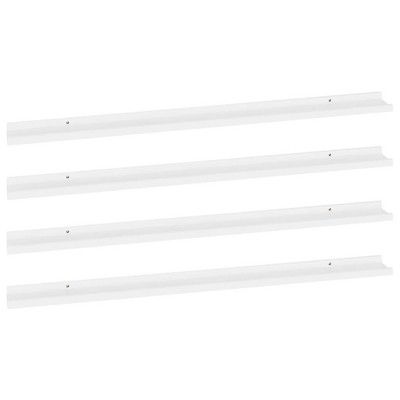 vidaXL Wall Shelves 4 pcs White 45.3"x3.5"x1.2"