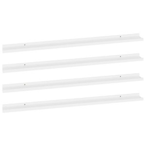 vidaXL Wall Shelves 4 pcs White 45.3"x3.5"x1.2" - 1 of 4