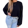 Women's Valentina Sweater Rhinestone Fringed Sleeves - VOCAL APPAREL - 2 of 3