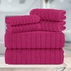 BAGOKIE 100% Turkish Cotton Corduroy Ribbed Bath Towels 6-Piece Set - 4 of 4