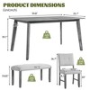ChicFurnit Dining Sets Rustic Farmhouse Table with Chairs and Bench for Home, Gray, 40.8"*23"*20" - 3 of 4