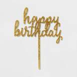 "Happy Birthday" Cake Decor Gold - Spritz™