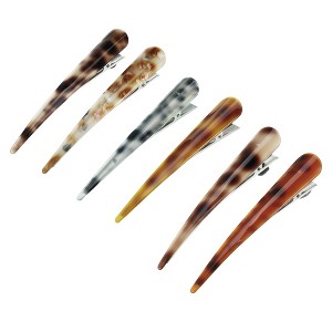 Unique Bargains Metal Long Duckbill Hair Clips 5.31"x0.83"x1.18" 6 Pcs - 1 of 4