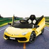 12V Ride Electric Car for Kids, Licensed Lamborghini Vehicles Battery Powered Sports Car with Remote Control - 4 of 4