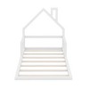 NicBex Kids Montessori Bed with House-shaped Headboard,Twin/Full Size Floor Bed,Toddler bed for Bedroom Playroom,White/Brown - 4 of 4