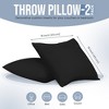Utopia Bedding 18"x18" 2pk Throw Pillows Insert Black - 3 of 4