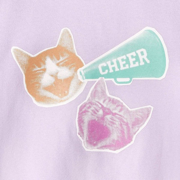 Playera de manga corta para niña, 100% algodón, gráfica 'Cheer Cats' - Cat & Jack™ púrpura 3