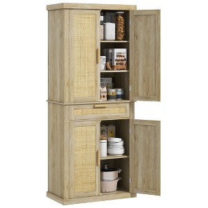NicBex Storage Buffet Cabinet 72" Freestanding Kitchen Pantry Floor Sideboard Cabinet with 4 Soft-Close Doors, Drawer and Adjustable Shelves - 1 of 4