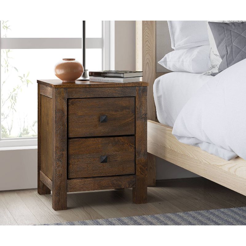 Stratford 2 Drawer Nightstand Classic Brown - Finch, 2 of 8
