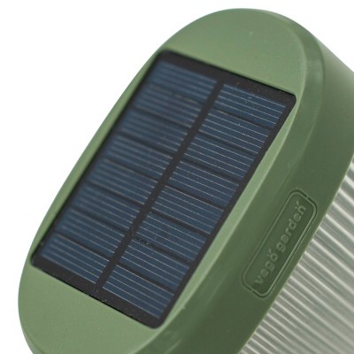 Olive Green Solar LED Garden Wall Lights, 2 Pack