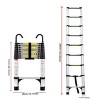 Syemin Ladders Telescopic Aluminum Ladder, Multi-purpose Folding Telescopic Ladder with Hooks, Heavy Duty Ladder, Silver, 18.11"*2.6"*28.74" - 2 of 4