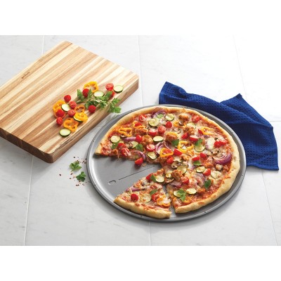 GoodCook 16&#34; Nonstick Steel Ready Pizza Pan with Guides Gray