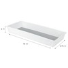Smart Design Plastic Drawer Organizer - Set of 2 - 16 x 6.75 Inch - Non-Slip Lining and Feet - BPA Free - White and Gray - 3 of 4