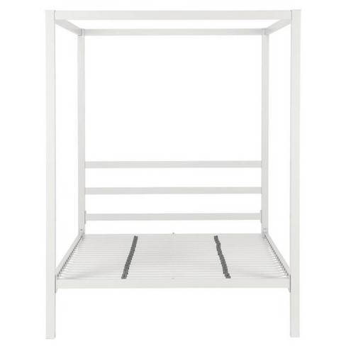 Full Briella Metal Canopy Bed White, Target White Metal Bed Frame