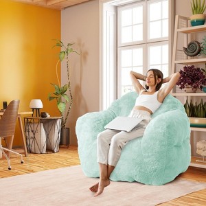 GustoWave Extra Large Bean Bag Chair for Bedroom & Living Room, Light Green - 1 of 4