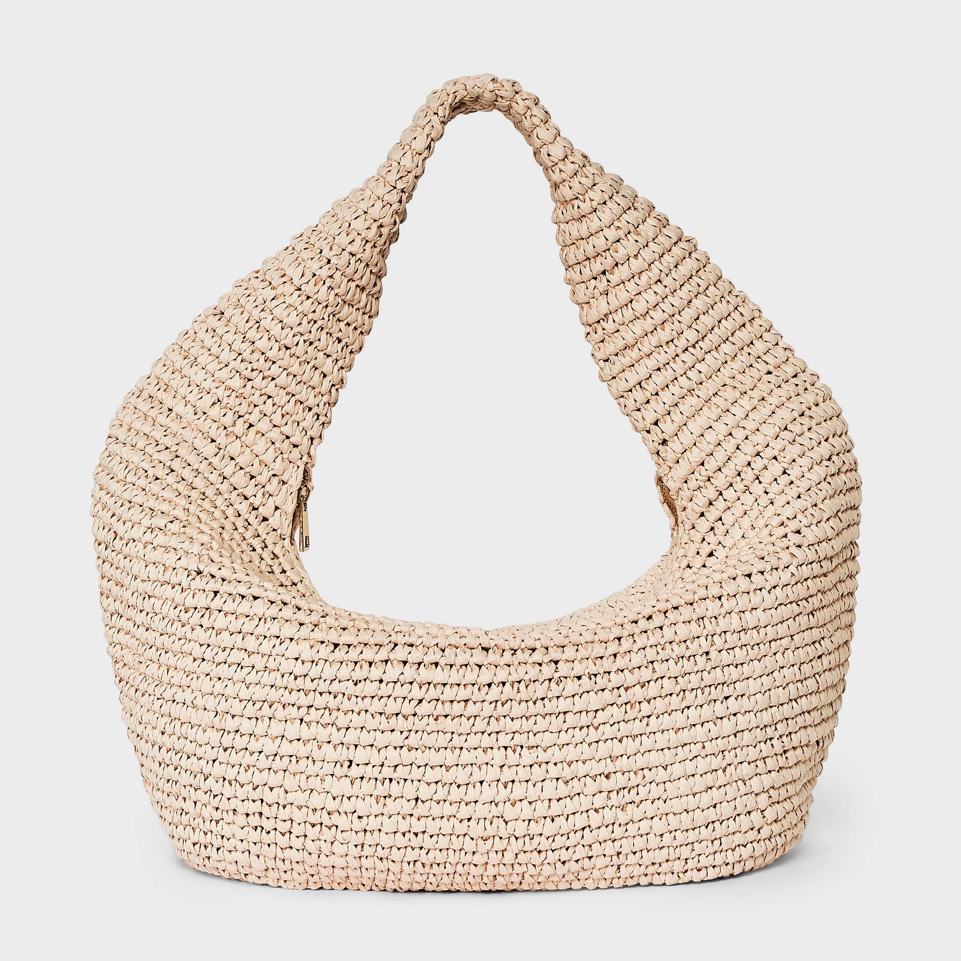 Straw Crescent XL Tote Handbag - Universal Thread™ Natural