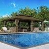 YARDSIGHT Aluminum Hardtop Gazebo with Double Roof, Galvanized Steel Canopy, Outdoor Curtains and Netting for Patio, Garden, Backyard, Deck & Lawn - 2 of 4