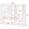 Open Wooden Open Shelf Bookcase, Freestanding Display Storage Cabinet with 7 Cube Storage Spaces - 4 of 4