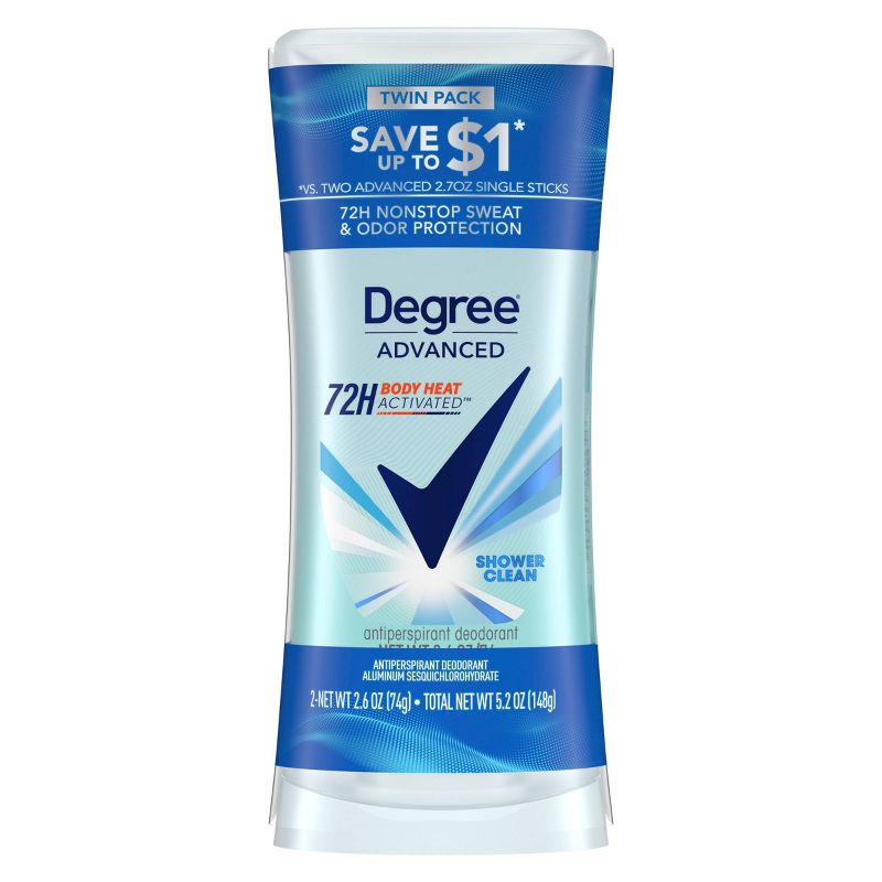 Degree Advanced Montionsense Shower Clean 72-Hour Antiperspirant &#38; Deodorant - 2.6oz/2pk, 3 of 11