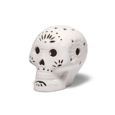 Lit Ceramic Sugar Skull 3 - Mondo Llama™