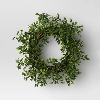 Boxwood Mini Wreath Green - Threshold&#8482;